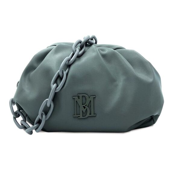 BADGLEY MISCHKA GREY WRAPPED FRAME CLUTCH WITH CHAIN STRAP NWT - Picture 10 of 10